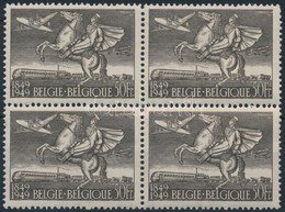 ** 1949 100 éves A Belga Bélyeg Mi 845 Négyestömb - Other & Unclassified