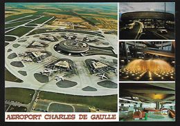 Cpm 9515849 Roissy En France Aéroport Charles De Gaulle 4 Vues Situées Sur Carte - Roissy En France
