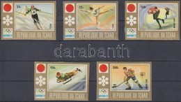** 1972 Sapporoi Téli Olimpia Vágott Sor Mi 502 B-506 B - Autres & Non Classés