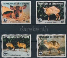 ** 1985 WWF: Zebra-bóbitás Antilop Sor Mi 881-884 + 4 FDC - Altri & Non Classificati