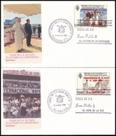 1983 Pápa Látogatás Sor Mi 1002-1003 2 Db FDC-n - Andere & Zonder Classificatie