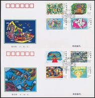 2000 Gyermekrajzok Sor 2 Db FDC-n Mi 3148-3155 - Altri & Non Classificati