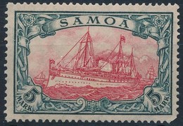 ** Samoa 1915 Császári Jacht Sor Záróértéke Mi 23 II B (sarokfog Hiba / Corner Missing) - Andere & Zonder Classificatie