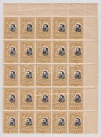 ** 1906 Mi 185 25-ös Tömb / Sheet Part Of 25 Stamps - Andere & Zonder Classificatie