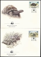 1985 WWF: Aldabrai óriástekn?s Sor 4 Db FDC-n Mi 104-107 - Other & Unclassified