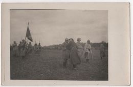 Carte Photo Militaria WWI Champagne Somme  Remise Décoration Drapeau - Weltkrieg 1914-18