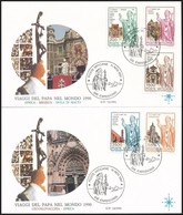 1991 II. János Pál Pápa Látogatása Sor Mi 1046-1050 2 Db FDC-n - Andere & Zonder Classificatie