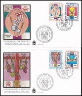 1993 Nemzetközi Eucharisztikus Kongresszus, Sevilla Sor Mi  1093-1096 2 Db FDC-n - Andere & Zonder Classificatie