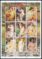 ** Szomália 1999 Renoir Festmények 9 értékes Kisív - Autres & Non Classés