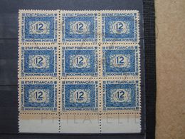 VEND BEAUX TIMBRES TAXES D ' INDOCHINE N° 81 EN BLOC DE 9 + BDF , XX !!! - Timbres-taxe