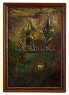 Tóth Jelzéssel: Várkastély, Olaj,vászon, Fa Keretben, 69×49,5 Cm - Other & Unclassified