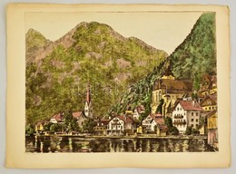 Olvashatatlan Jelzéssel: Hallstatt, Színezett Rézkarc, Papír, 31×43 Cm - Other & Unclassified