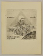 Jelzés Nélkül: In Memoriam Galambosné Perjés Ilona. Rézkarc, Papír, 8×8 Cm - Other & Unclassified