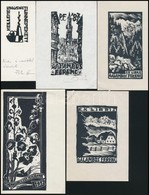 9 Db Különféle Technikájú Részben Jelzett Magyar Ex Libris / 9 Hungarian Ex Libris Bookplates. Different Techniques - Other & Unclassified