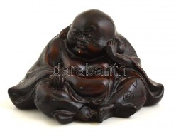 Nevet? Buddha Erotikus Jelenettel (alján), M?gyanta, Apró Lepattanással, M:11 Cm, 17×15 Cm - Andere & Zonder Classificatie