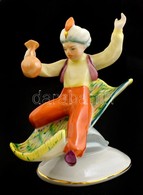 Drasche Aladdin A Repül? Sz?nyegen, Kézzel Festett, Jelzett, Hibátlan, Ritka, M:12 Cm, H:11 Cm - Altri & Non Classificati