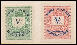 1928 2 Db V. Filatelista Nap Levélzáró - Non Classificati