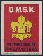 1943 Cserkész O.M.S.K. Propaganda Levélzáró ,,R' - Unclassified