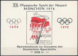 1972 Müncheni Olimpia Adományblokk - Zonder Classificatie