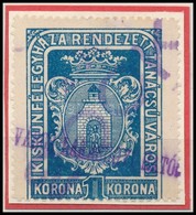 1923 Kiskunfélegyháza R.T.V. 11 Sz. Okirati Illetékbélyeg (15.000) - Non Classés