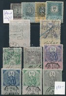 Ausztria 1885-1893 12 Db Vízjeles Illetékbélyeg Stecklapon (EUR 197,-) - Zonder Classificatie