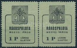 Rákospalota 1945 1 P Pár, Mindkét Bélyegen Lemezhibák - Non Classés