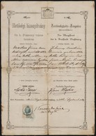 1883 Pozsony, Illet?ségi Bizonyítvány Sz. K. Pozsony Város Tanácsa által Kiállítva 15 Kr Okmánybélyeggel - Unclassified