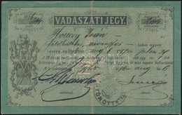 1895 Vadászati Jegy. Vadászjegy / Hunters Licence - Unclassified