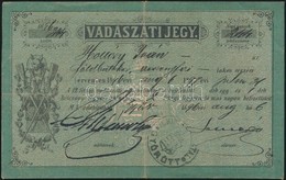 1895 Vadászati Jegy. Vadászjegy / Hunters Licence - Zonder Classificatie