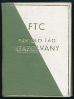 1977 Fényképes FTC Pártoló Tagsági Igazolvány - Unclassified