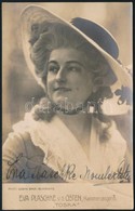 Eva Plaschke-von Der Osten (1881-1936) Színészn? Aláírt Fotója. Hajtásnyommal  / Autograph Signed Photo 9x13 Cm - Other & Unclassified