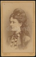 Cca 1870 Borosnyay Kamilla (1856-1916) írón?, Hermann Ottó Természettudós Felesége. Klösz György Fotója. 10,5x6,5 Cm - Other & Unclassified