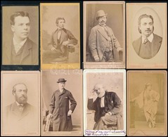 Cca 1860-1900 Nagyrészt Azonosításra Váró Színészeket és énekeseket ábrázoló 10 Db Keményhátú Fotó Vizitkártya Méretben  - Other & Unclassified