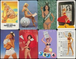 1972-1984 9 Db Szexi Lottós Kártyanaptár - Advertising