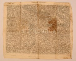 Cca 1905 Izbugyaradvány és Környéke Katonai Térkép 50x38 Cm - Andere & Zonder Classificatie