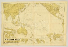 1941 A Csendes-óceán, 1:25000000, M. Kir. Honvéd Térképészeti Intézet, 64×92 Cm - Andere & Zonder Classificatie