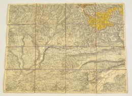 1877 Rosenau (Rozsnyó) és Környékének Katonai Térképe, Vászontérképe, 38×50 Cm - Autres & Non Classés
