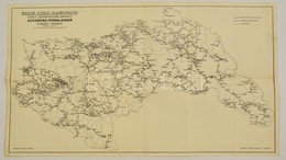 1941 A Magyar Királyi Államvasutak Közúti Gépkocsiüzem (MÁVAUT) Autóbuszvonalainak átnézeti Térképe és Vasúti Hálózati T - Other & Unclassified