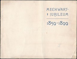 1899 Mechwart Jubileum 1859-1899. Bp.,1899, Hornyánszky-ny., 10 Sztl. Lev. Kiadói T?zött Papírkötés, Középen Hajtásnyomm - Zonder Classificatie