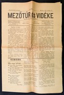 1910 A Mez?túr és Vidéke C. újság Egy Száma. 26. évf. 43. Szám - Unclassified