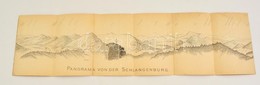 Schlangenburg (Steiermark) Panoráma Látkép Hegyek Neveivel, Magasságukkal, 15x126 Cm - Unclassified