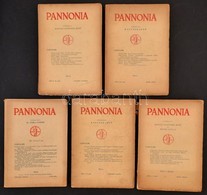 1935-1943 Pannonia Folyóirat 5 Száma: 1935. 4-10. Sz., 1936. 1-3. Sz., 1943 1-2. Számok. Szerk.: Koltay-Kastner Jen?, Pr - Unclassified