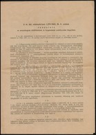 1943 A M. Kir. Minisztérium Rendelete Az Aranytárgyak El?állításának és Forgalmának Szabályozása Tárgyában - Zonder Classificatie