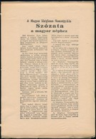 1944 December. Tolbuchin és Malinovszkij Szovjet Marsallok Budapest Népéhez Intézett Felhívása 4p. - Unclassified