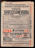 1948 Budapesti Egységes Hálózat (Budapest és Környéke) Bet?rendes Távbeszél?névsora. - Budapesti Egységes Hálózat (Budap - Non Classés