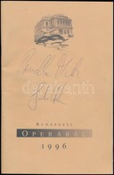 1996-1997 A Budapesti Operabál Prospektusa, Belép?jeggyel, Tombolajeggyel, Táncrenddel, A Prospektuson Ornella Muti és S - Unclassified