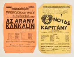 Cca 1930 Két Színházi Plakát 31x25 Cm - Altri & Non Classificati