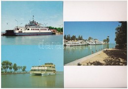 ** * 21 Db MODERN Balatoni Hajó / 21 Modern Hungarian Motive Postcards, Ships From Lake Balaton - Unclassified