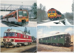 ** 20 Db MODERN Magyar Vasút, Vonatok / 20 Modern Motive Postcards; Hungarian Railway, Trains - Non Classés