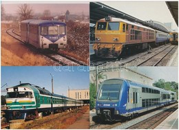** 20 Db MODERN Külföldi Vasúti Motívumlap; Vonatok / 20 Modern Railway Motive Postcards; European Trains - Unclassified